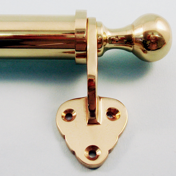 THD147B/PB • 290mm [210mm c/c] • Polished Brass • Bar Handle Sash Lift With Ball Ends
